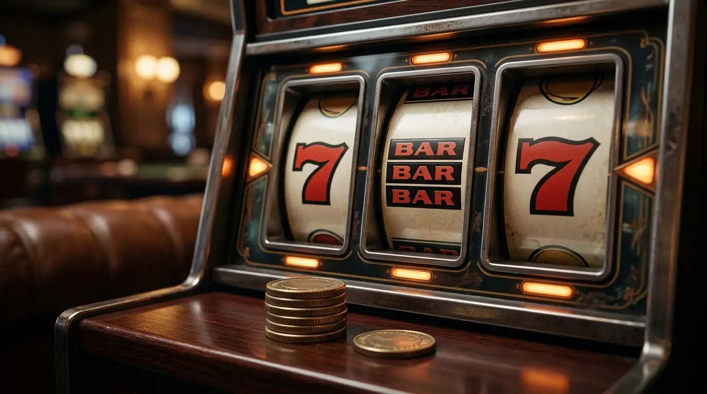 Neutrale Spielautomaten-Walzen und abstrakte Token ohne Markenzeichen