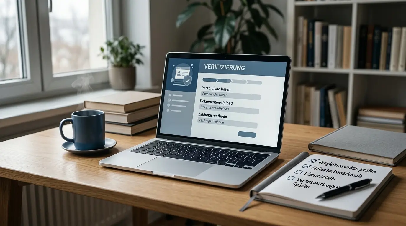 Schreibtisch mit Checkliste für Betreiber, Domain und Spielregeln