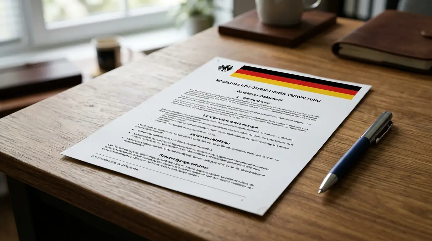 Dokument mit GGL-Whitelist und deutscher Flagge