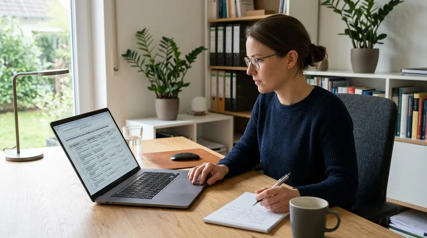Prüfung der GGL-Whitelist für legale Spielotheken in Deutschland am Laptop