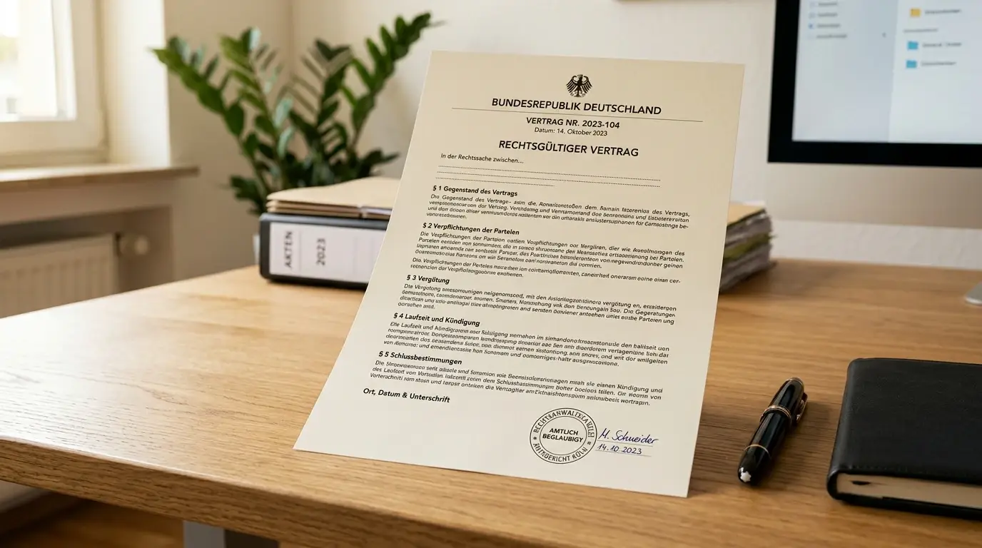 Offizielles Dokument mit GlüStV 2021 Stempel und Paragraphen
