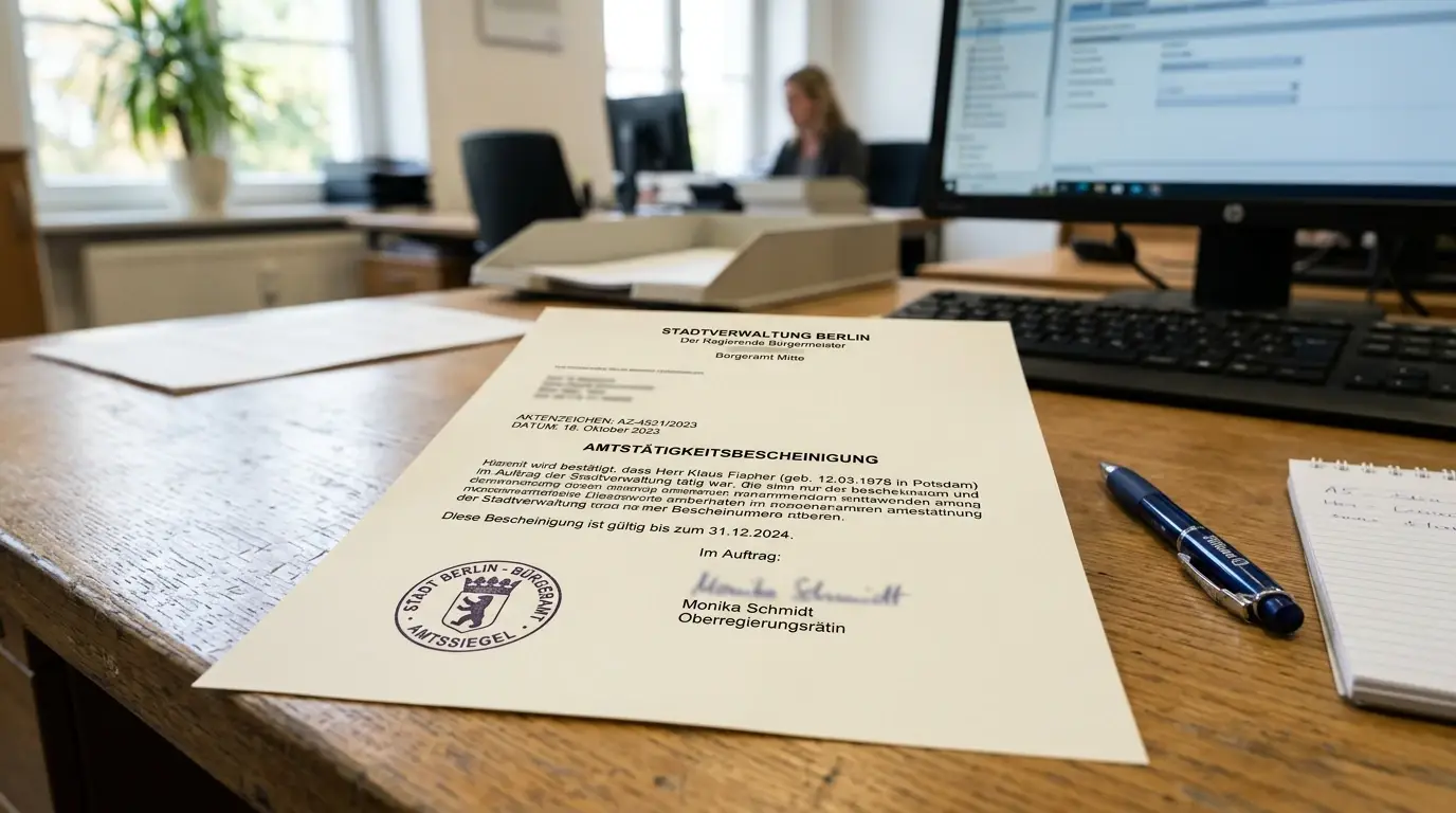 Regulierungsdokument mit Stempel als Symbol für den Glücksspielstaatsvertrag