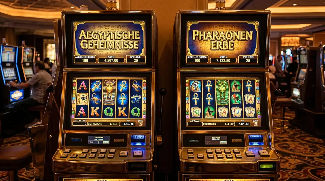 Zwei ägyptische Spielautomaten im direkten Vergleich