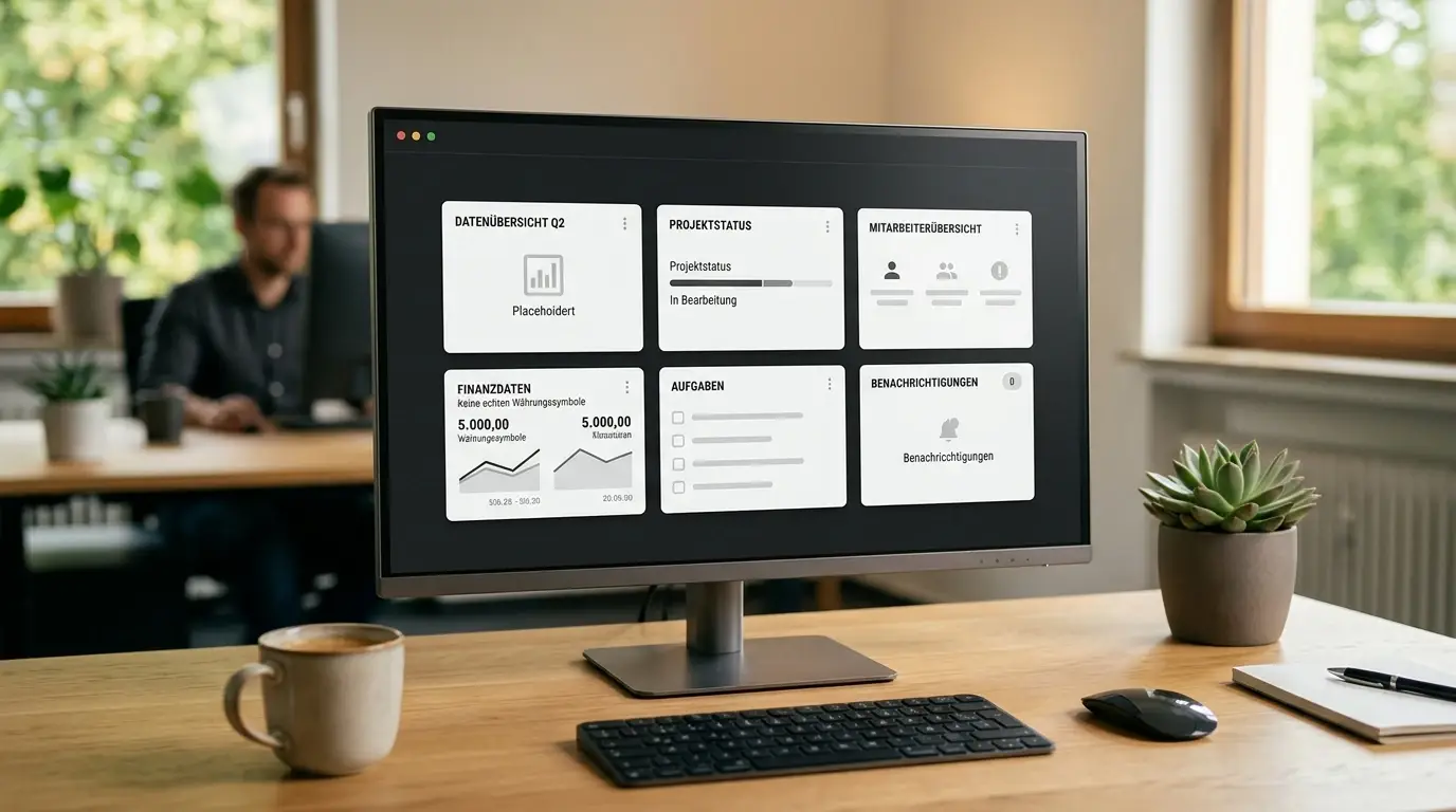 Mehrere Casino-Logos als neutrale Platzhalter auf einem digitalen Dashboard