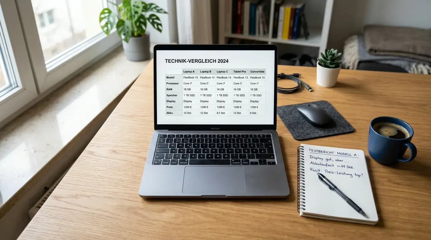 Vergleich verschiedener Online Casino Anbieter am Laptop