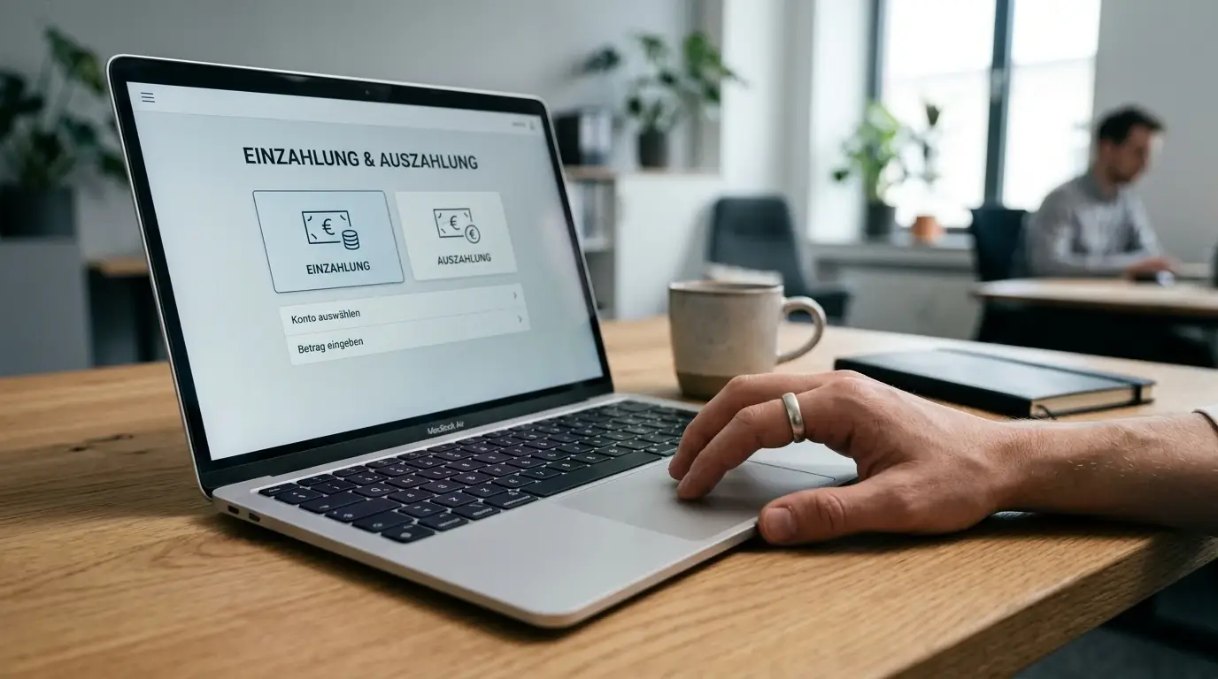 Laptop mit neutraler Kassenansicht für die Auswahl einer Zahlungsmethode