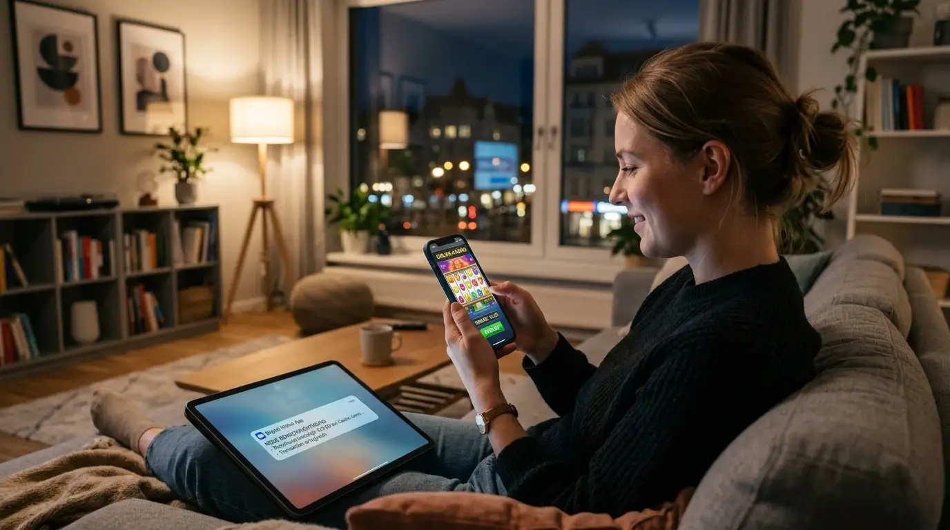 Mobiles Online-Casino in Deutschland mit paysafecard über myPaysafecard-App auf dem Smartphone