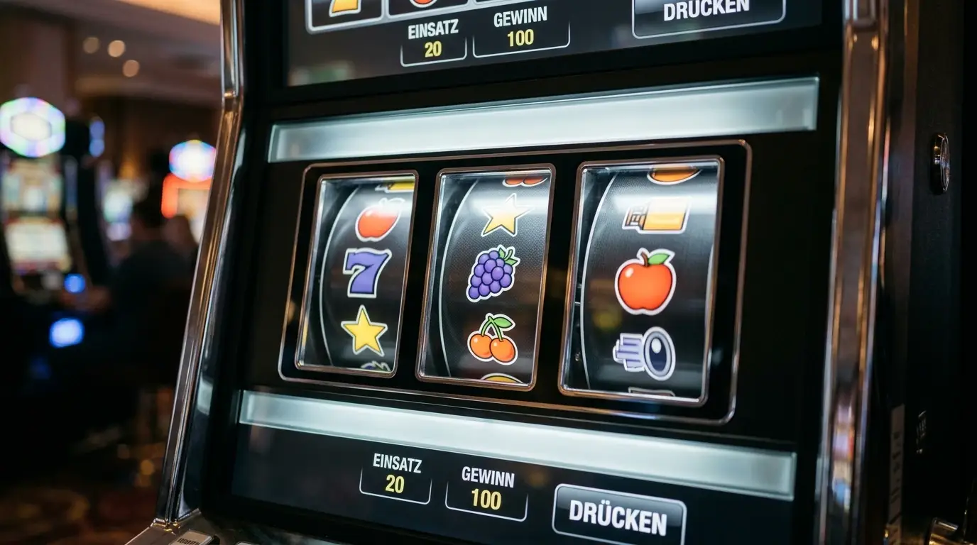Generische Walzen eines Spielautomaten mit neutralen Symbolen ohne Markenbezug