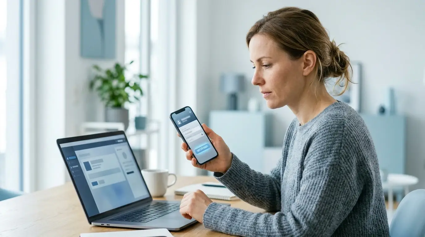 Online-Banking-Freigabe ohne sichtbare Markenkennzeichen