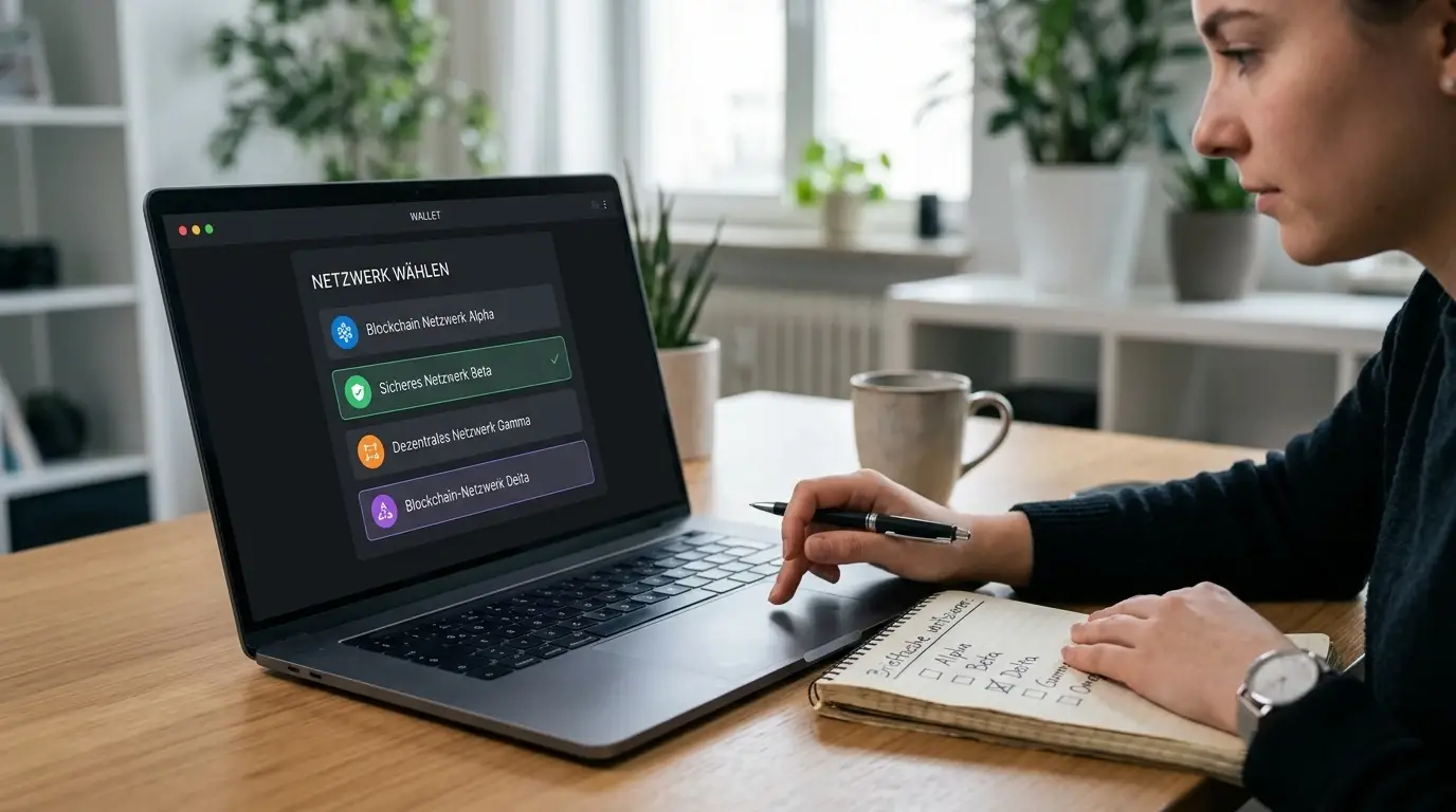 Wallet-Auswahl mit mehreren neutralen Blockchain-Netzwerken