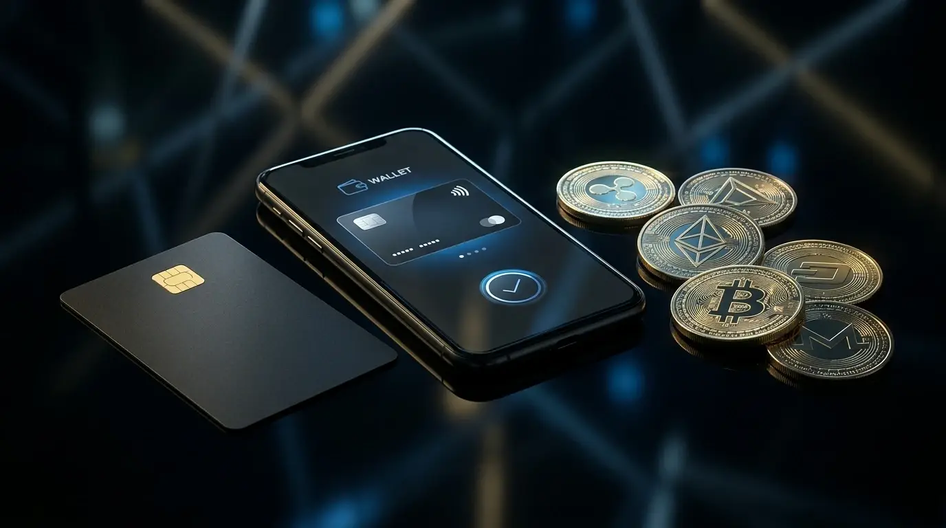 Zahlungssymbole für Kreditkarte, E-Wallet und Kryptowährung bei ausländischen Casinos