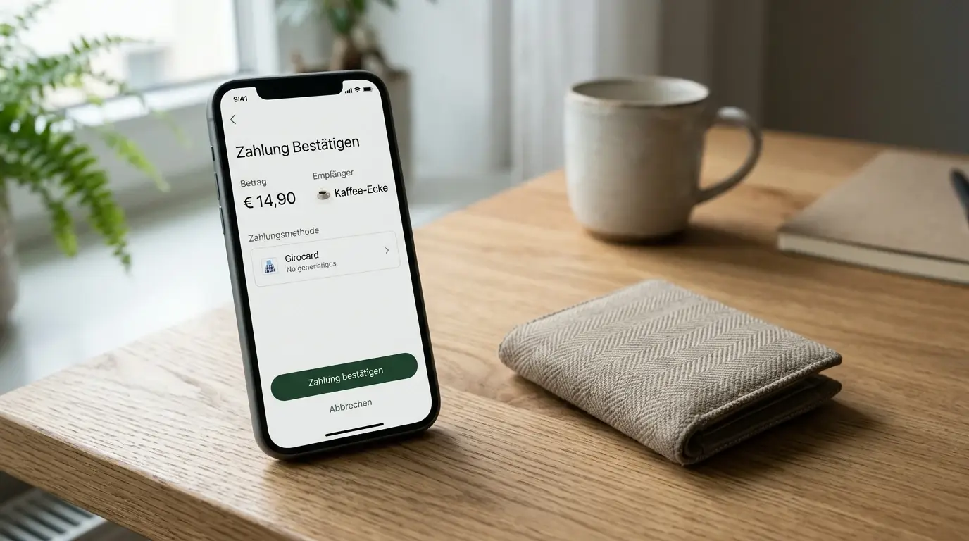 Vergleich von Zahlungsmethoden für die 1-Euro-Einzahlung mit Smartphone und Geldbörse